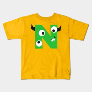 N Letter Kids T-Shirt
